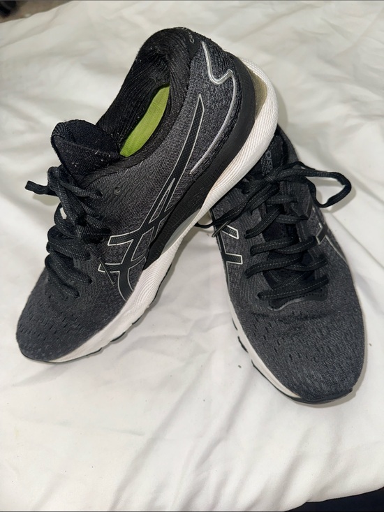 Asics Shoes - ASICS Gel Nimbus 24 Women’s Running Shoes Size 8.5 Black White Gray